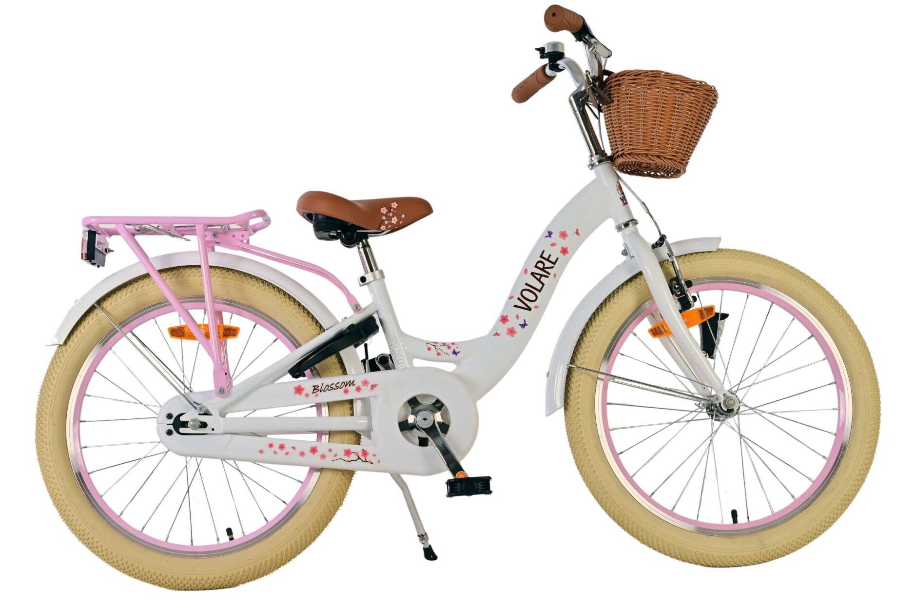 Volare Kinderfahrrad Blossom f&uuml;r M&auml;dchen 20 Zoll Kinderrad in Wei&szlig; 