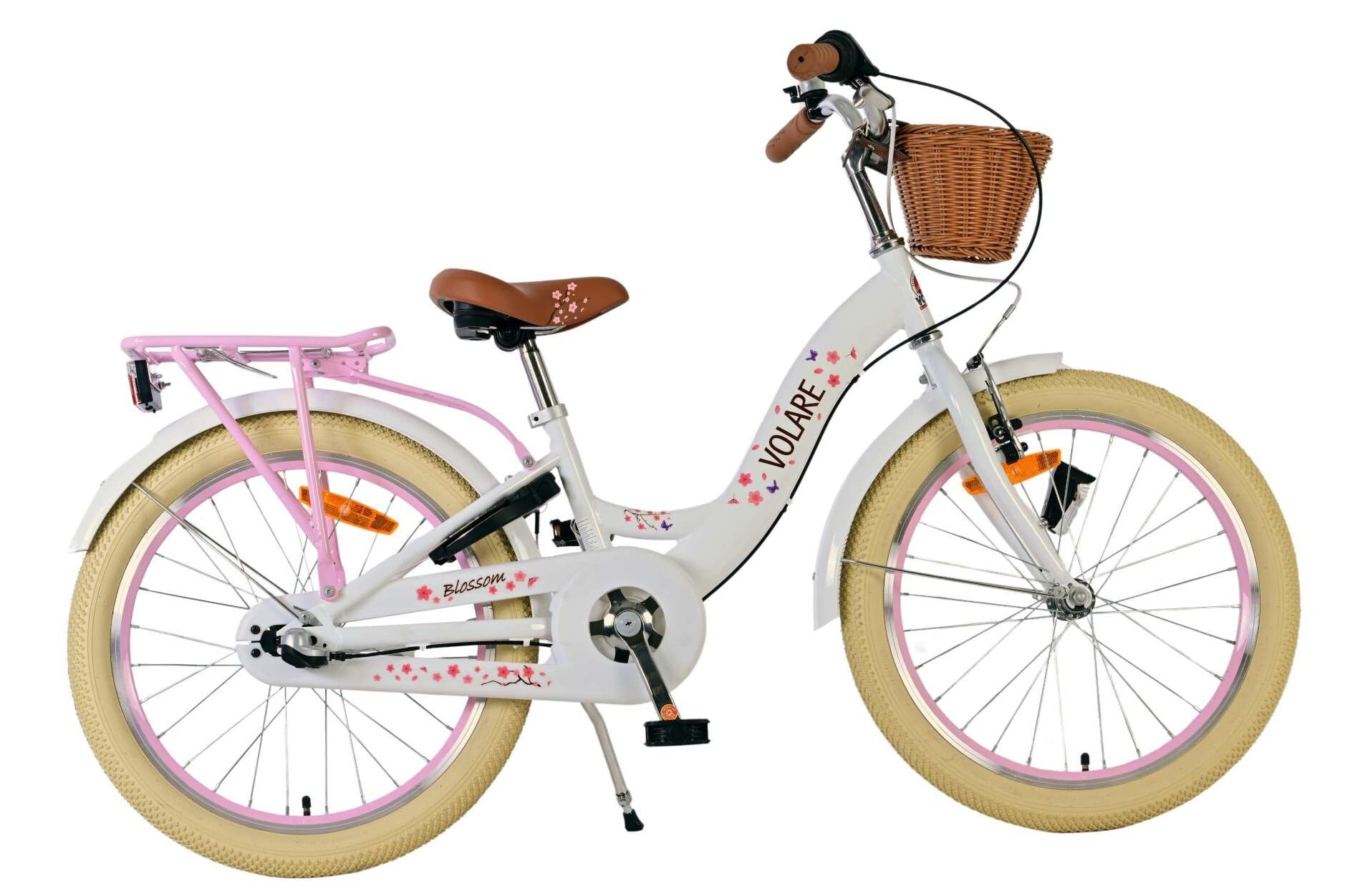 Volare Kinderfahrrad Blossom f&uuml;r M&auml;dchen 20 Zoll Kinderrad in Wei&szlig;, Nexus 3 