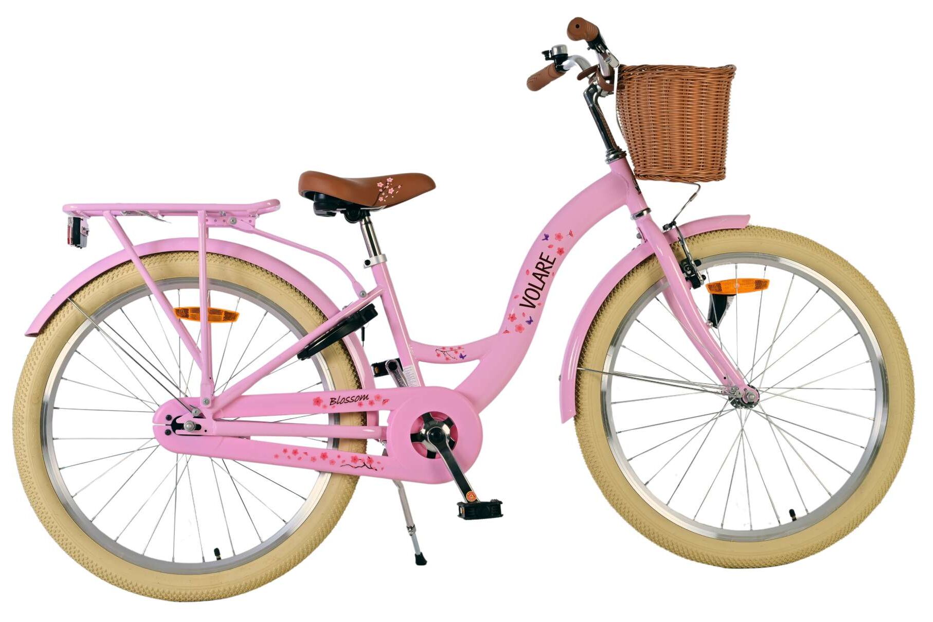Volare Kinderfahrrad Blossom f&uuml;r M&auml;dchen 24 Zoll Kinderrad in Rosa 
