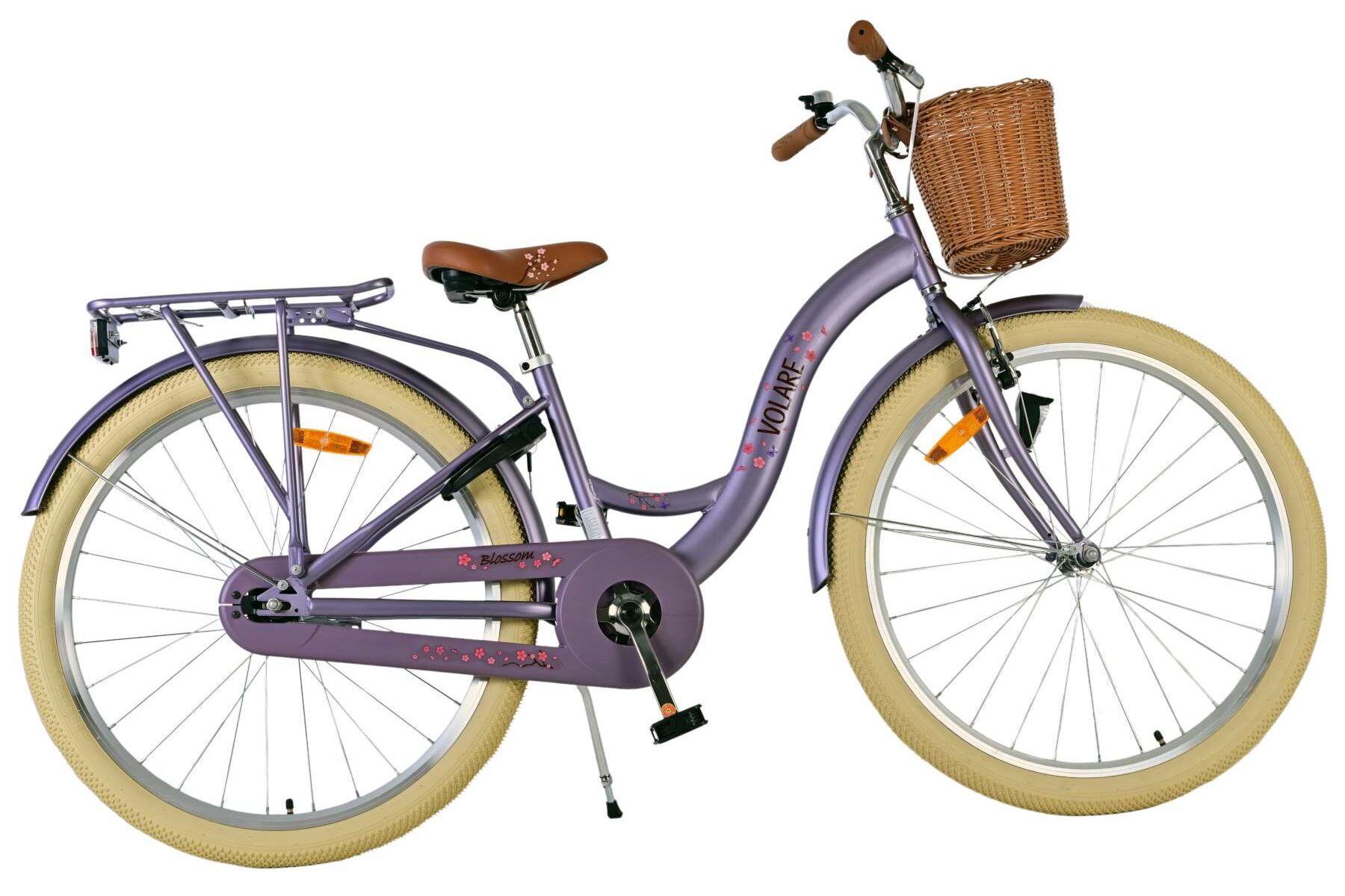 Volare Kinderfahrrad Blossom f&uuml;r M&auml;dchen 26 Zoll Kinderrad in Lila 