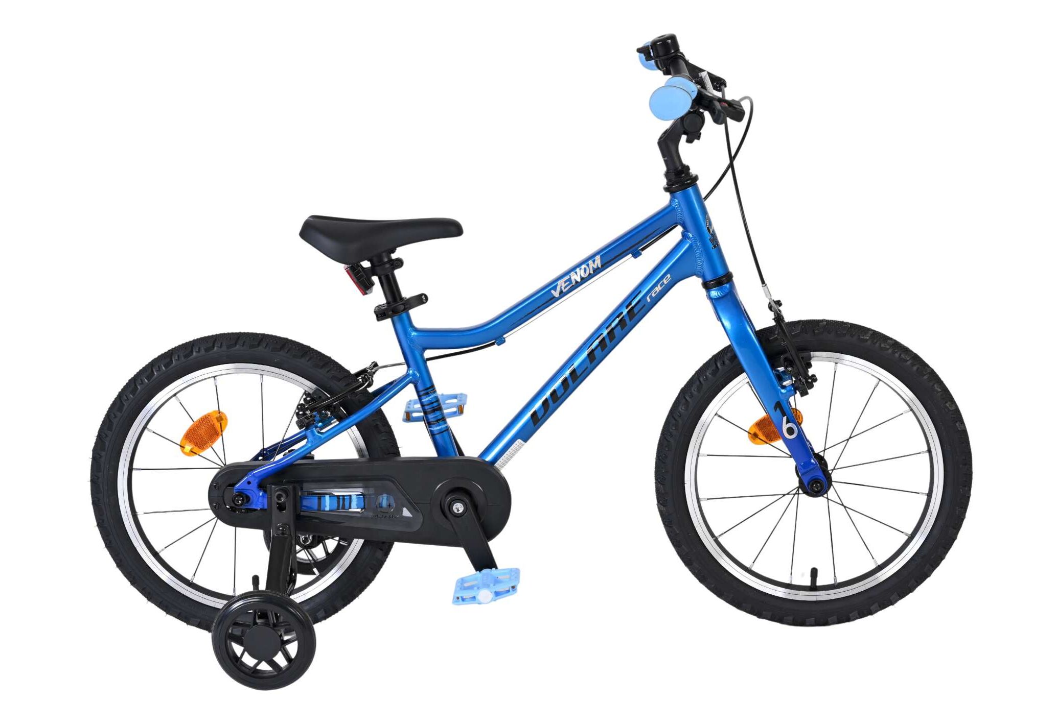 Volare Kinderfahrrad Venom f&uuml;r Jungen 16 Zoll Kinderrad in Blau, Zwei Handbremsen 