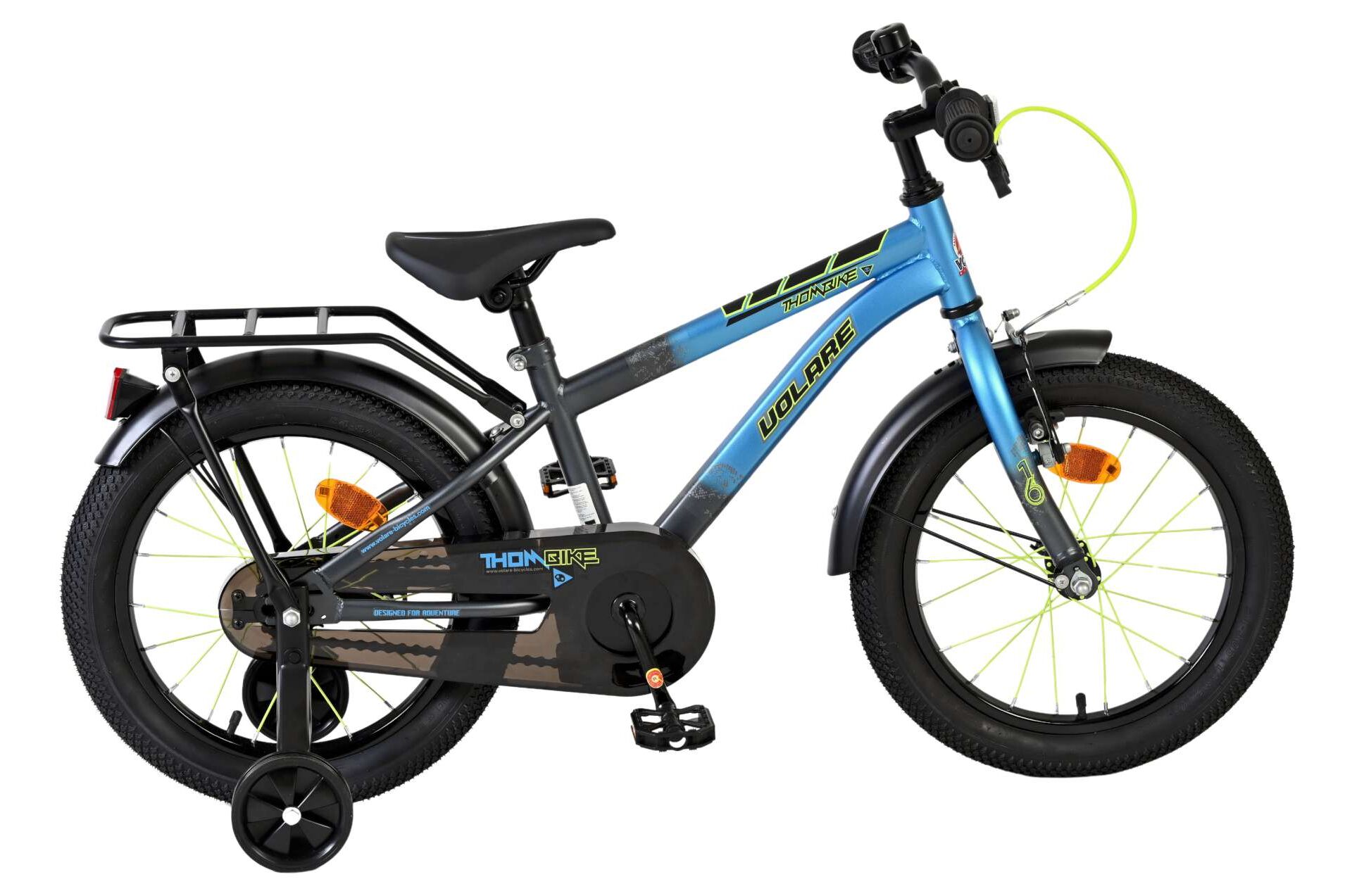 Volare Kinderfahrrad Thombike f&uuml;r Jungen 16 Zoll Kinderrad in Blaugrau 