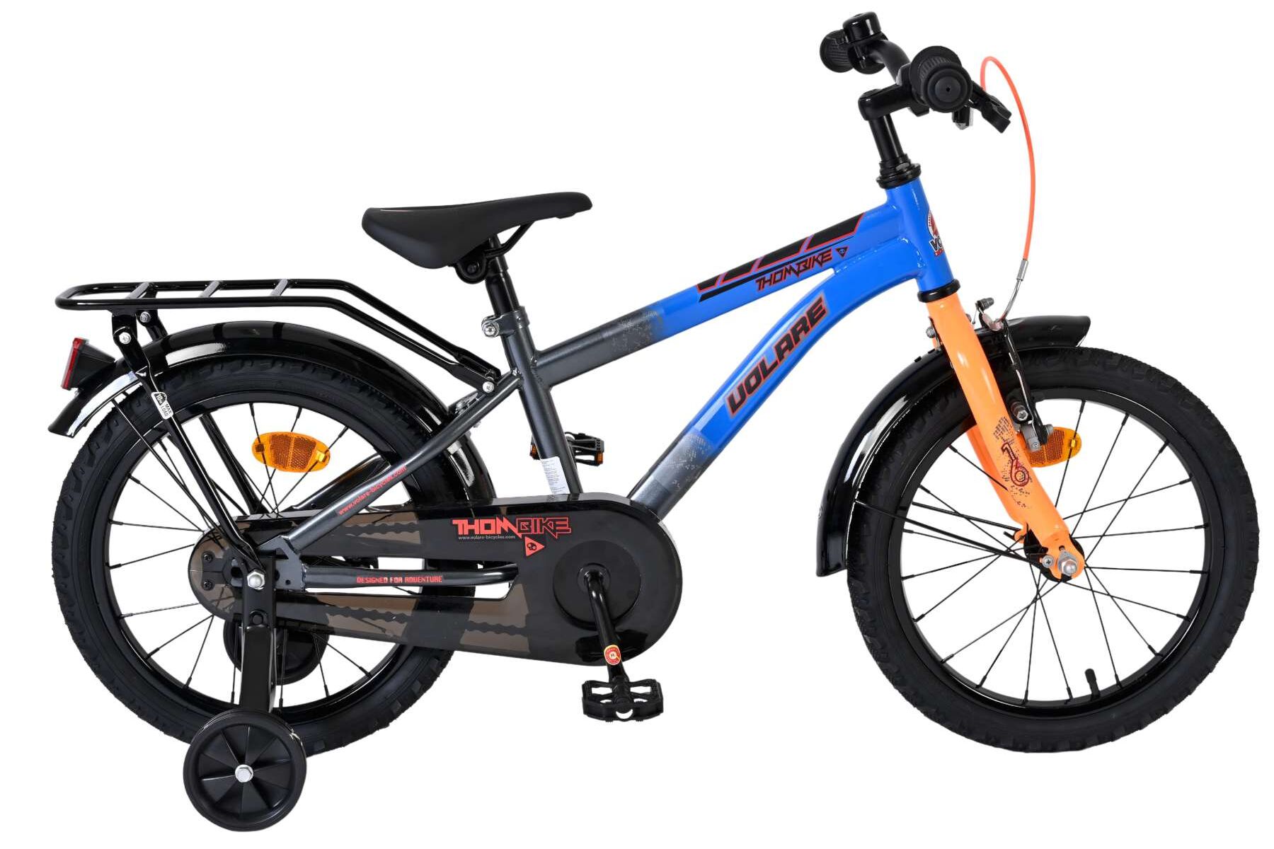 Volare Kinderfahrrad Thombike f&uuml;r Jungen 16 Zoll Kinderrad in Blau-Orange 