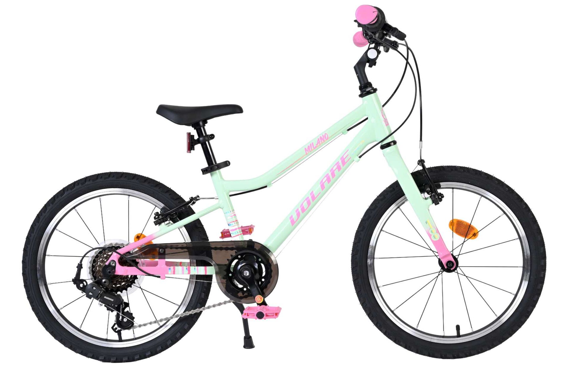 Volare Kinderfahrrad Milano f&uuml;r M&auml;dchen 18 Zoll Kinderrad in Mintgr&uuml;n, 6 G&auml;nge 