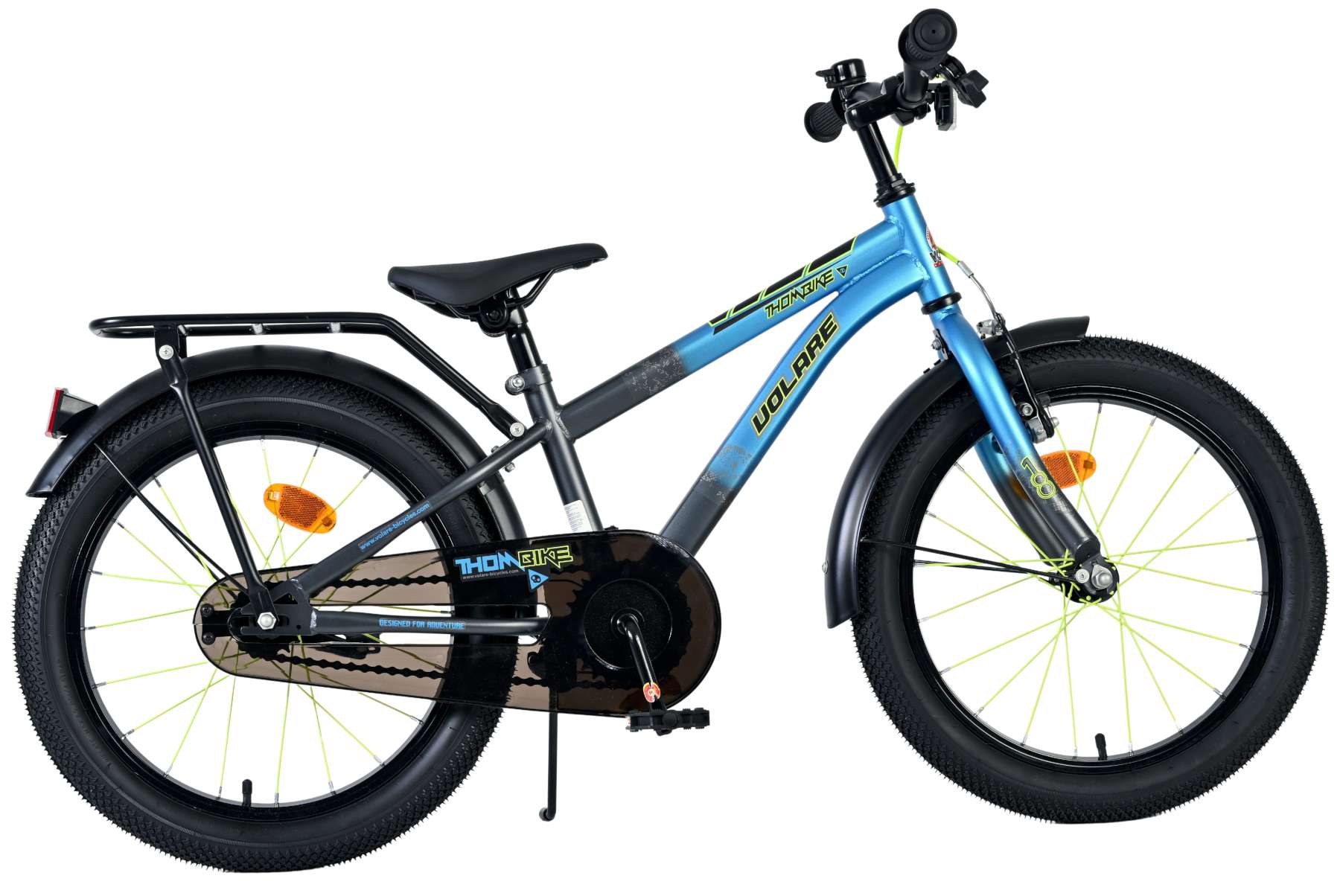 Volare Kinderfahrrad Thombike f&uuml;r Jungen 18 Zoll Kinderrad in Blaugrau 