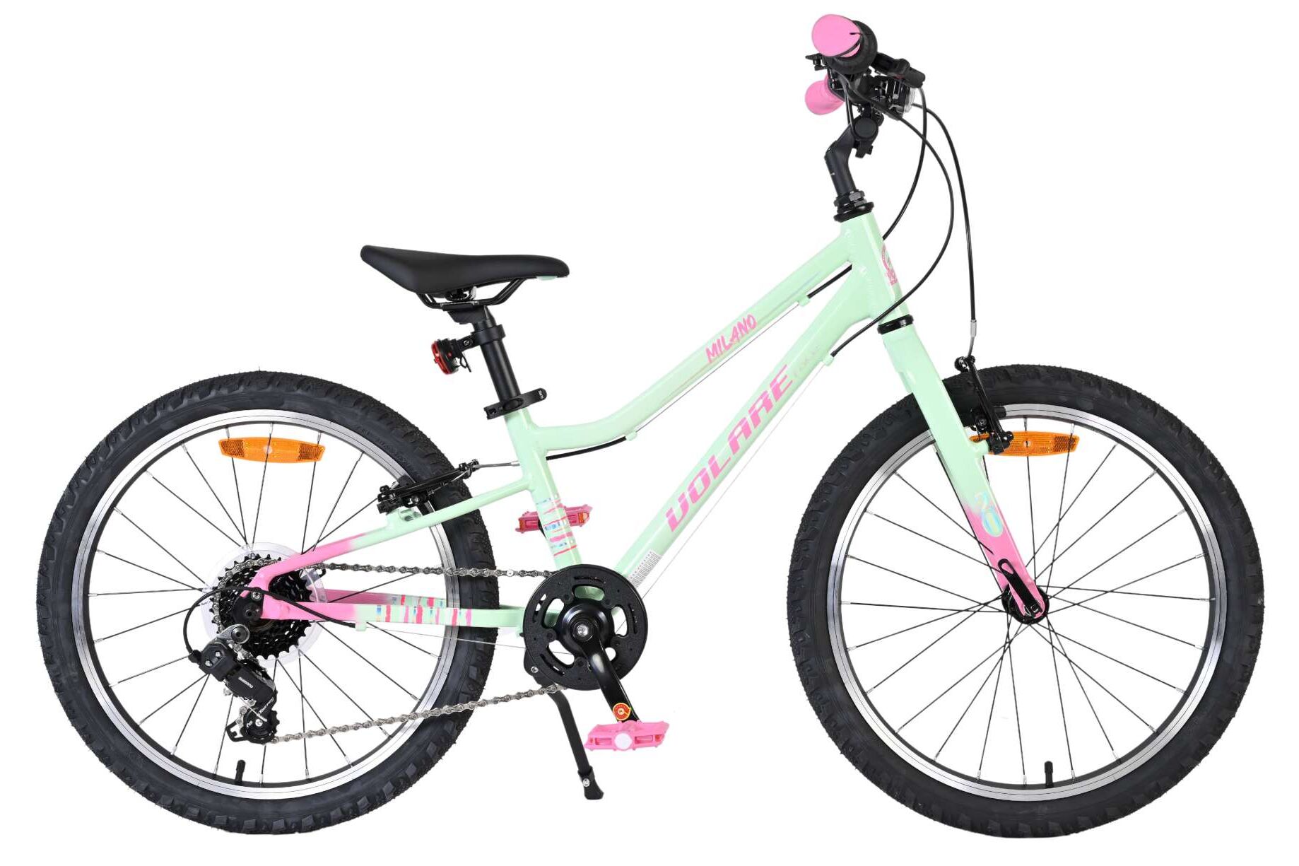Volare Kinderfahrrad Milano f&uuml;r M&auml;dchen 20 Zoll Kinderrad in Mintgr&uuml;n, 6 G&auml;nge 