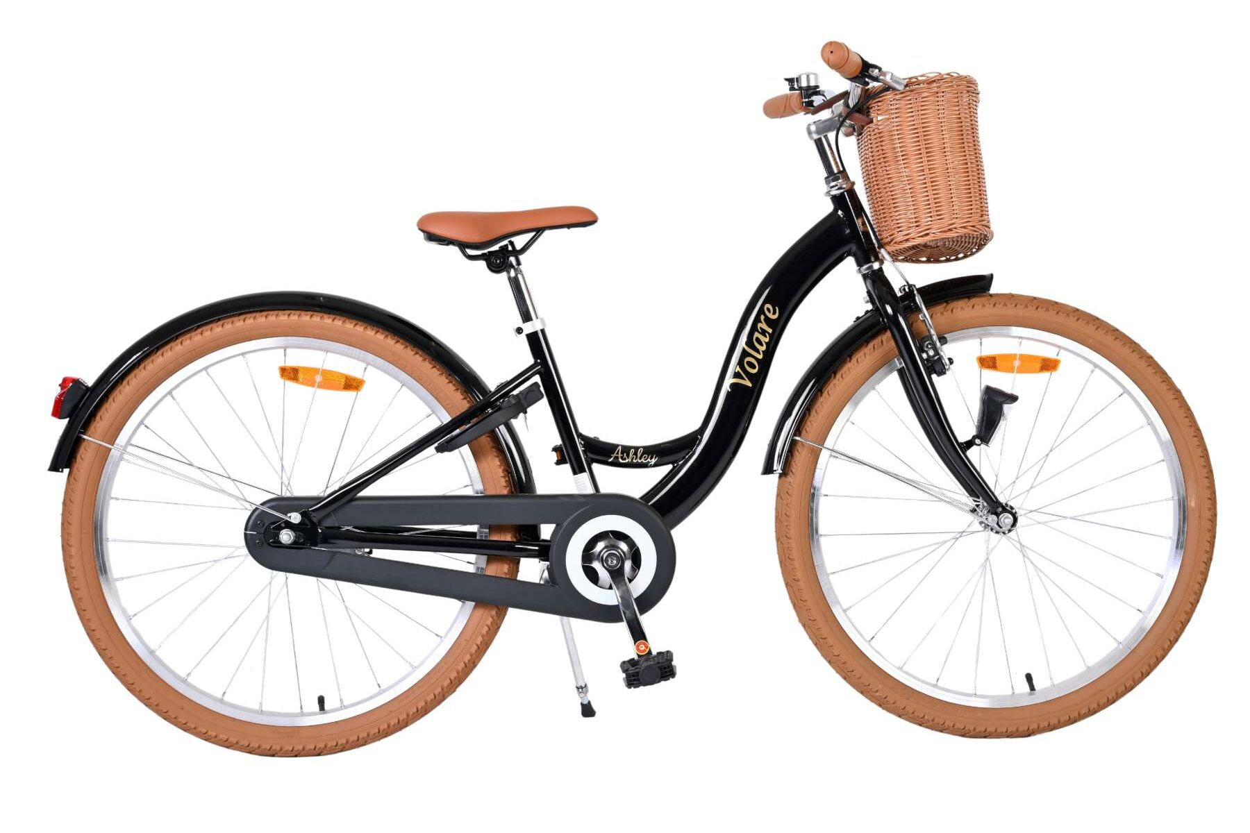 Volare Kinderfahrrad Ashley f&uuml;r M&auml;dchen 24 Zoll Kinderrad in Schwarz 