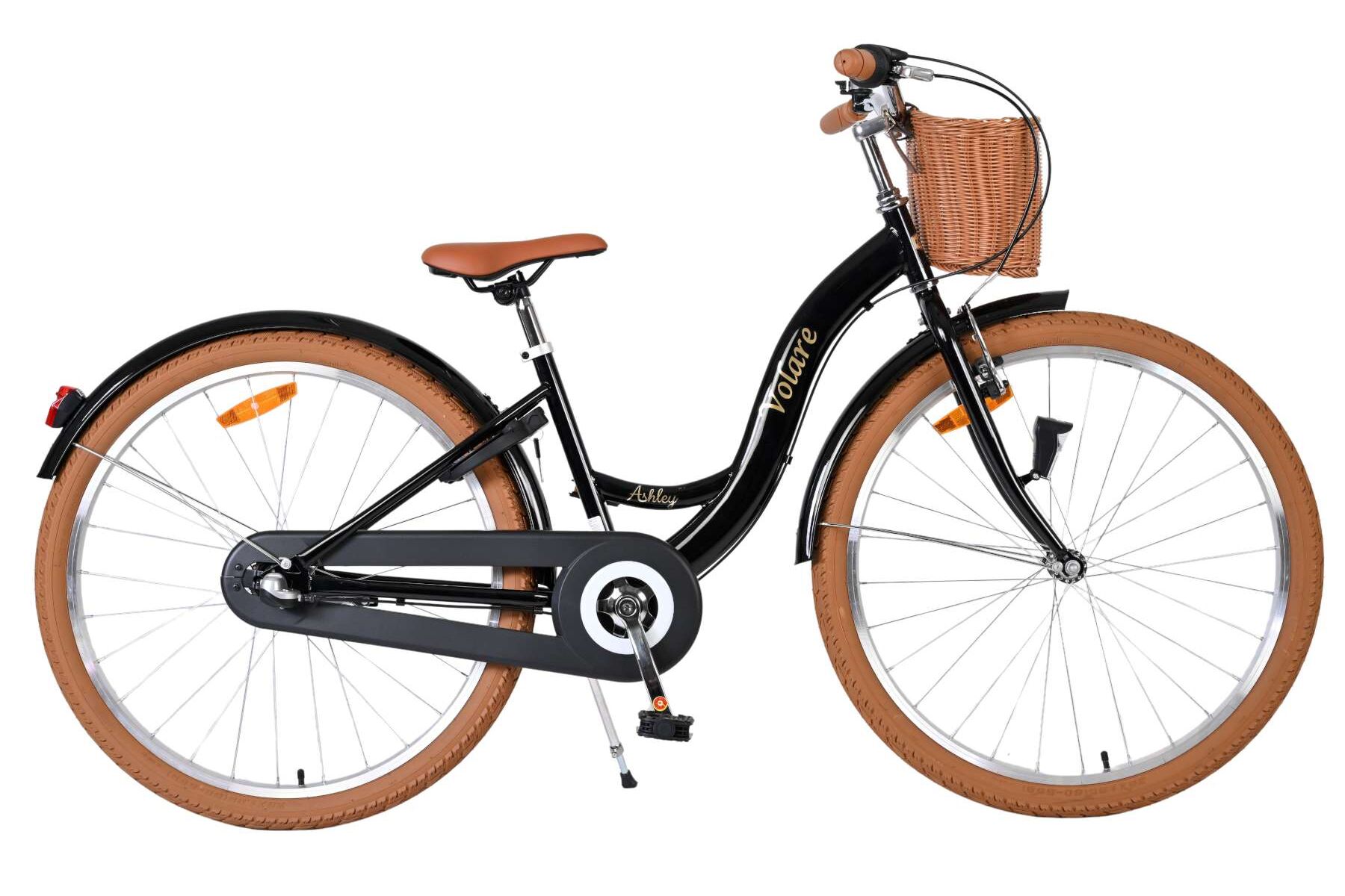 Volare Kinderfahrrad Ashley f&uuml;r M&auml;dchen 26 Zoll Kinderrad in Schwarz, Shimano Nexus 3 