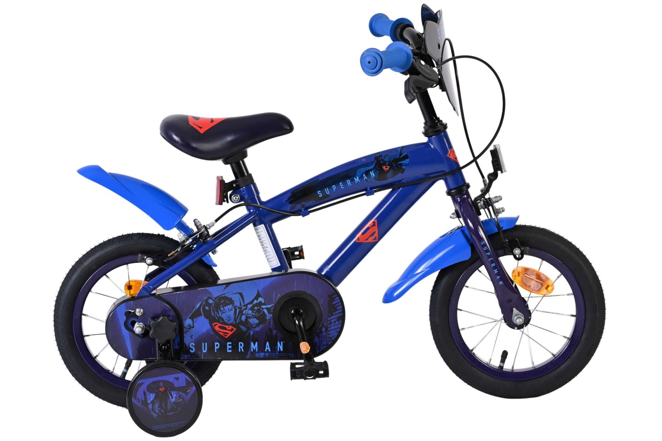 Volare Kinderfahrrad Superman f&uuml;r Jungen 12 Zoll Kinderrad in Zwei Handbremsen 