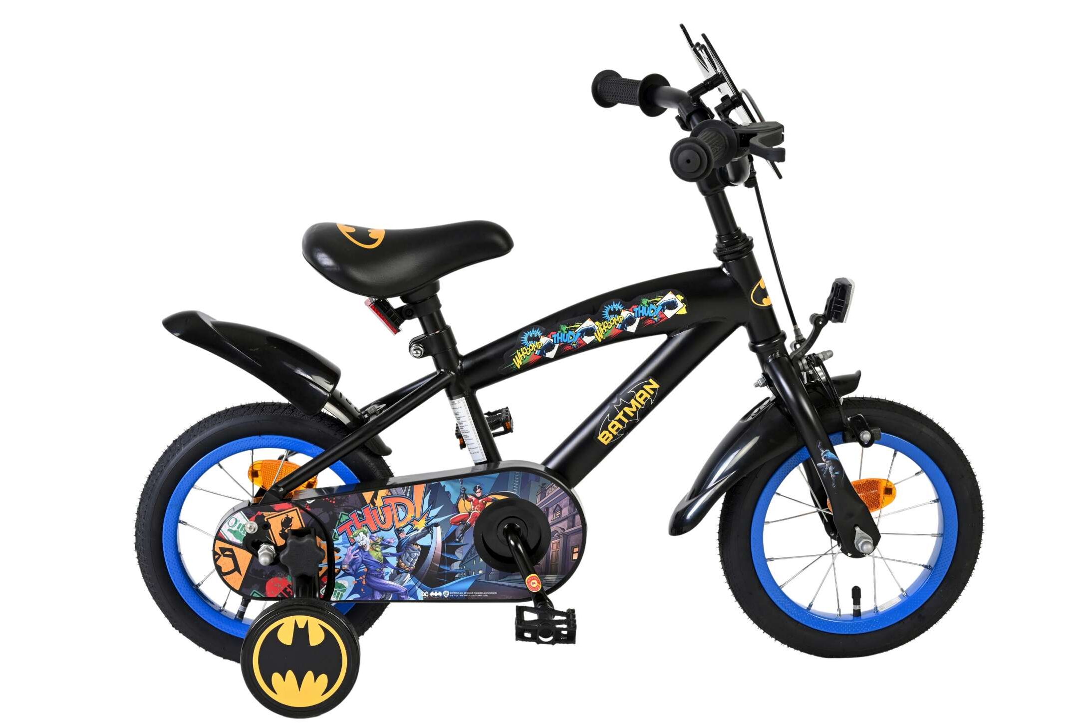 Volare Kinderfahrrad Batman f&uuml;r Jungen 12 Zoll Kinderrad in Schwarz 