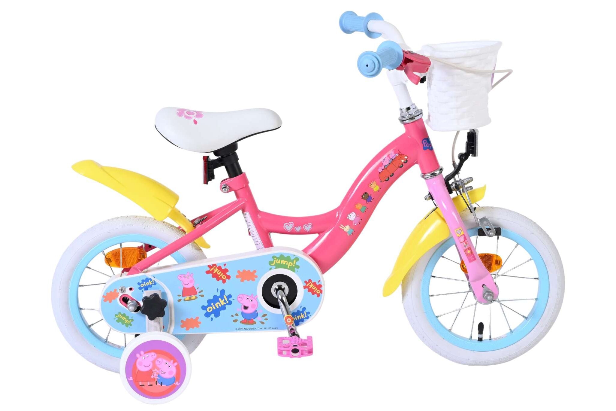 Volare Kinderfahrrad Peppa f&uuml;r M&auml;dchen 12 Zoll Kinderrad in Rosa 