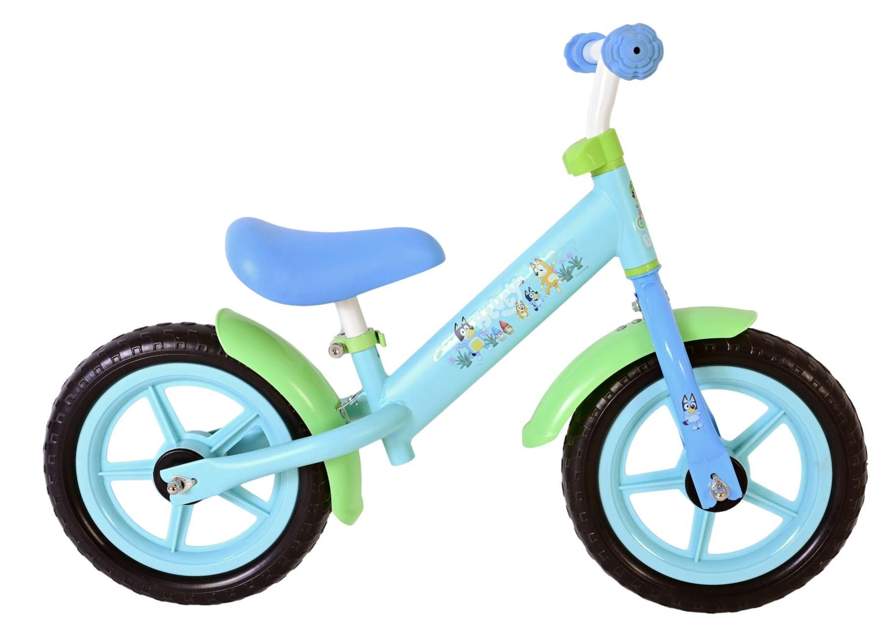 Volare Laufrad Bluey 12 Zoll aus Metall, Kinderlaufrad ab 2 Jahren mit verstellbarem Sattel 